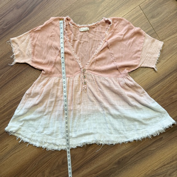 Altar'd State Top Pink Blush & White Ombre Flowy Boho Blouse Free People Sz M - Picture 12 of 12